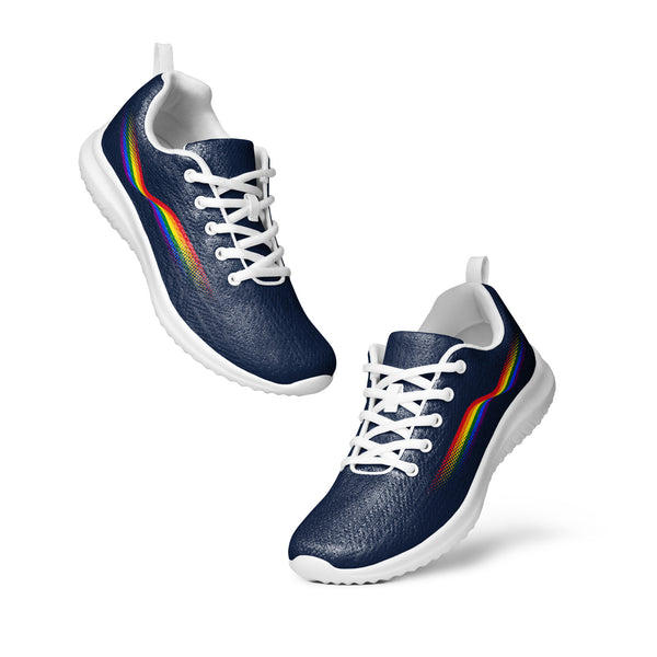 Original Gay Pride Colors Navy Athletic Shoes - Men Sizes