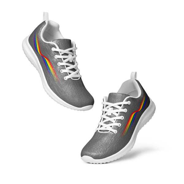 Original Gay Pride Colors Gray Athletic Shoes