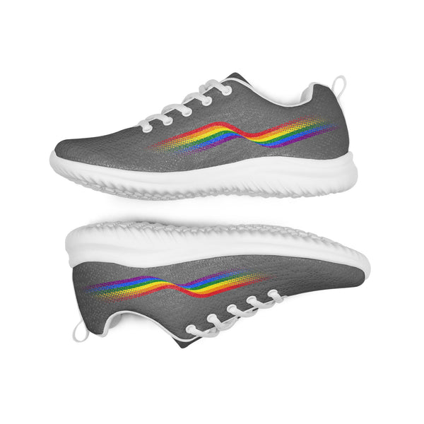 Original Gay Pride Colors Gray Athletic Shoes