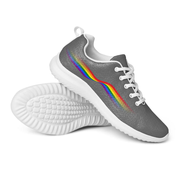 Original Gay Pride Colors Gray Athletic Shoes