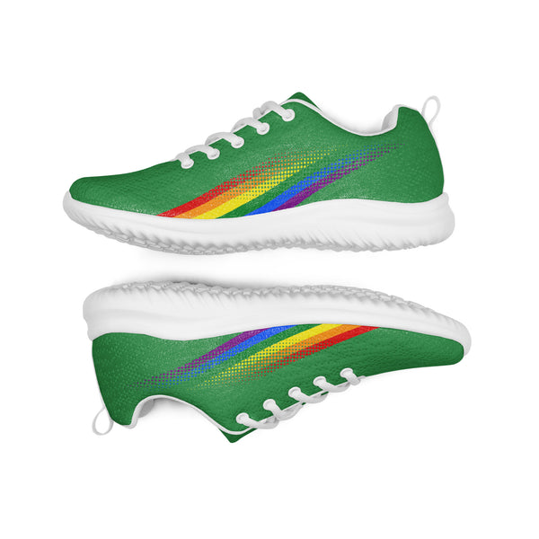 Gay Pride Colors Original Green Athletic Shoes - Men Sizes