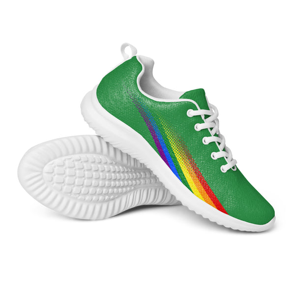 Gay Pride Colors Original Green Athletic Shoes - Men Sizes