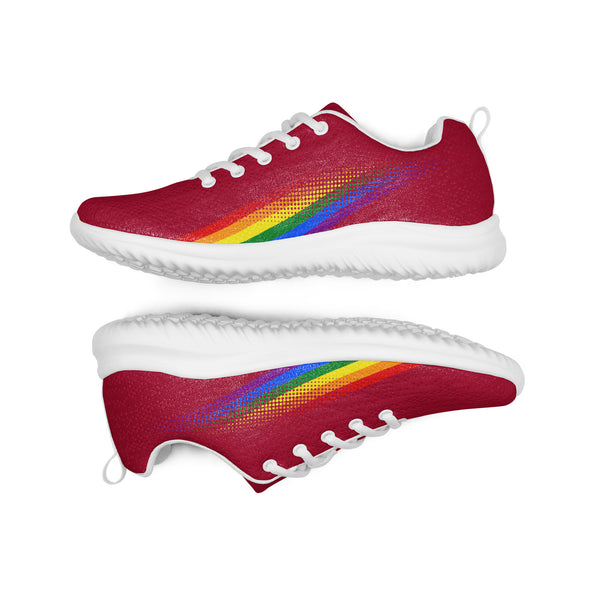 Gay Pride Colors Original Red Athletic Shoes - Men Sizes