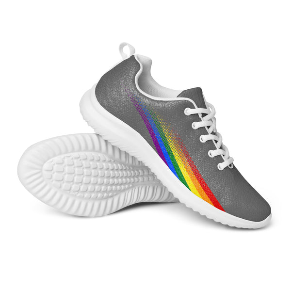 Gay Pride Colors Original Gray Athletic Shoes - Men Sizes