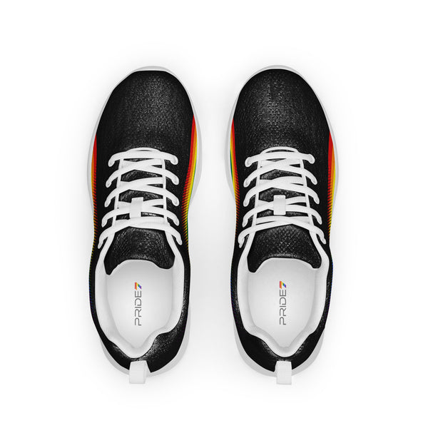 Gay Pride Colors Original Black Athletic Shoes - Men Sizes