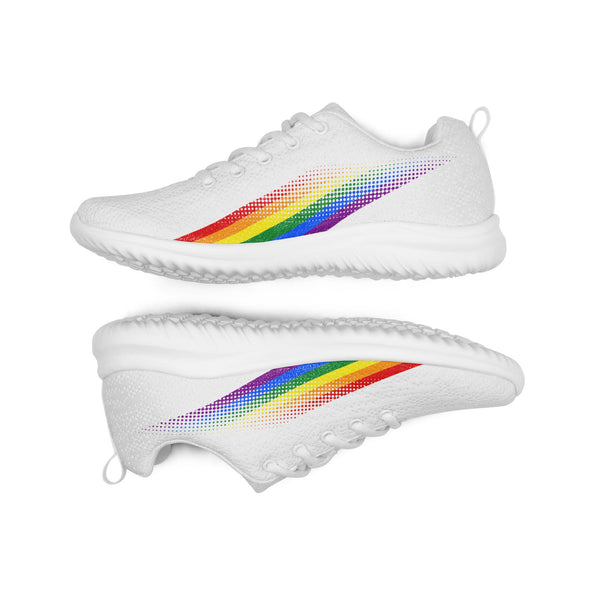 Gay Pride Colors Original White Athletic Shoes