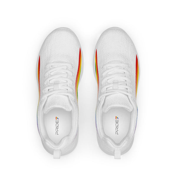 Gay Pride Colors Original White Athletic Shoes