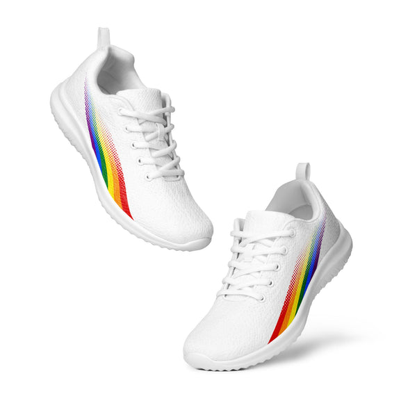 Gay Pride Colors Original White Athletic Shoes