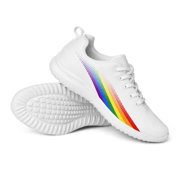 Gay Pride Colors Original White Athletic Shoes