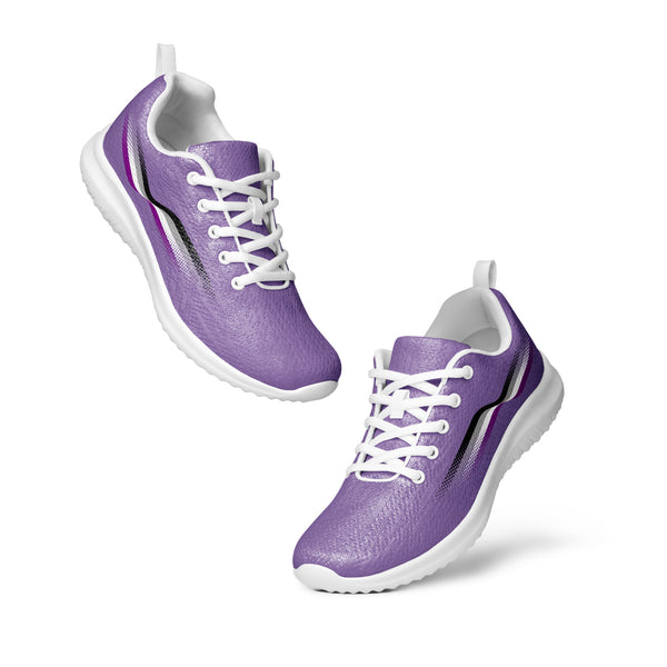 Original Asexual Pride Colors Purple Athletic Shoes - Men Sizes