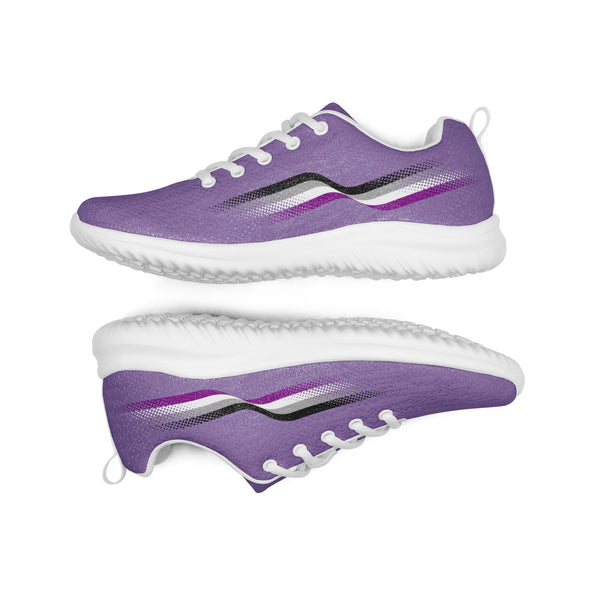 Original Asexual Pride Colors Purple Athletic Shoes - Men Sizes