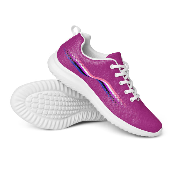 Original Genderfluid Pride Colors Violet Athletic Shoes - Men Sizes