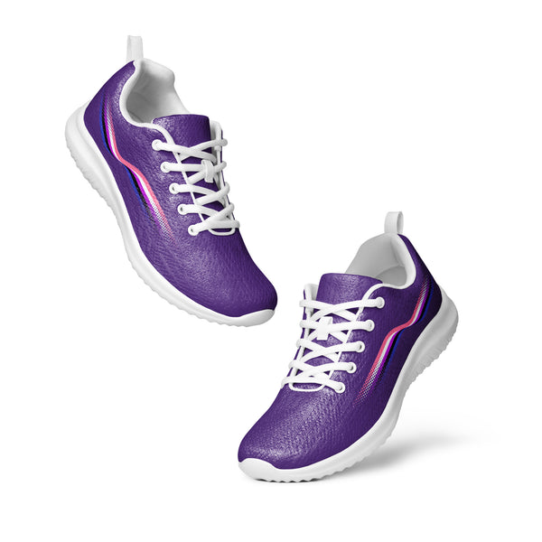 Original Genderfluid Pride Colors Purple Athletic Shoes - Men Sizes