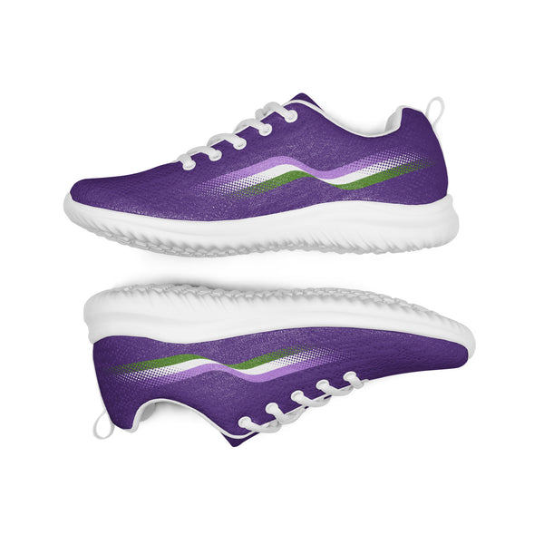 Original Genderqueer Pride Colors Purple Athletic Shoes - Men Sizes
