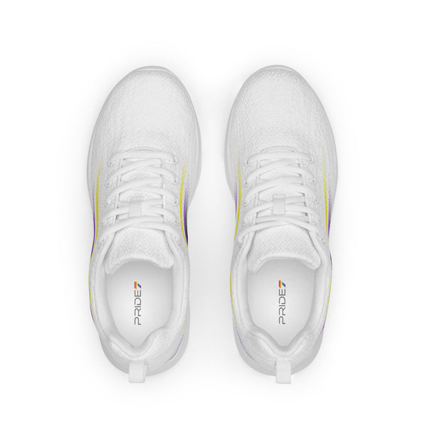 Original Non-Binary Pride Colors White Athletic Shoes - Men Sizes