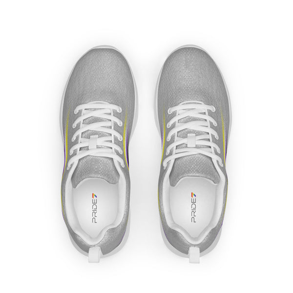 Original Non-Binary Pride Colors Gray Athletic Shoes - Men Sizes