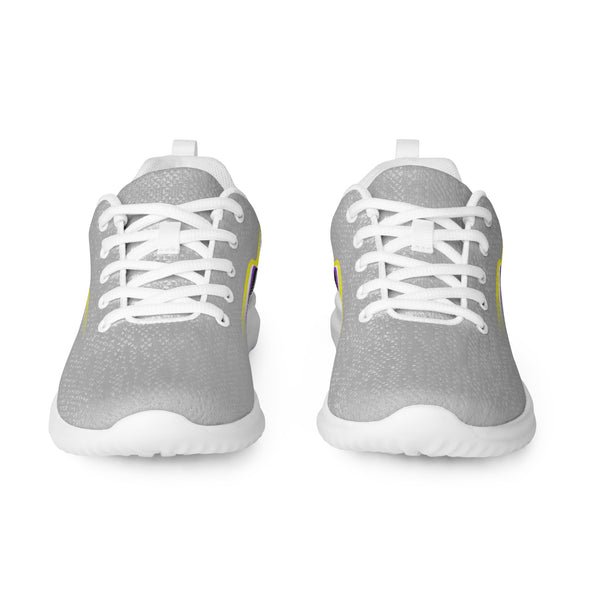 Original Non-Binary Pride Colors Gray Athletic Shoes - Men Sizes