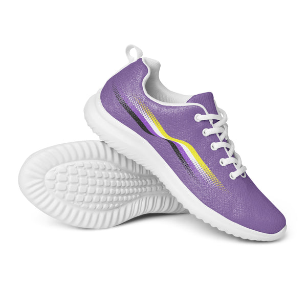 Original Non-Binary Pride Colors Purple Athletic Shoes - Men Sizes