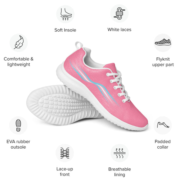 Original Transgender Pride Colors Pink Athletic Shoes - Men Sizes