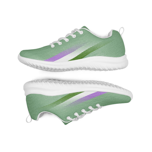 Genderqueer Pride Colors Original Green Athletic Shoes