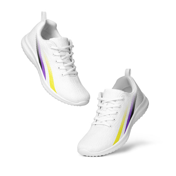 Non-Binary Pride Colors Original White Athletic Shoes