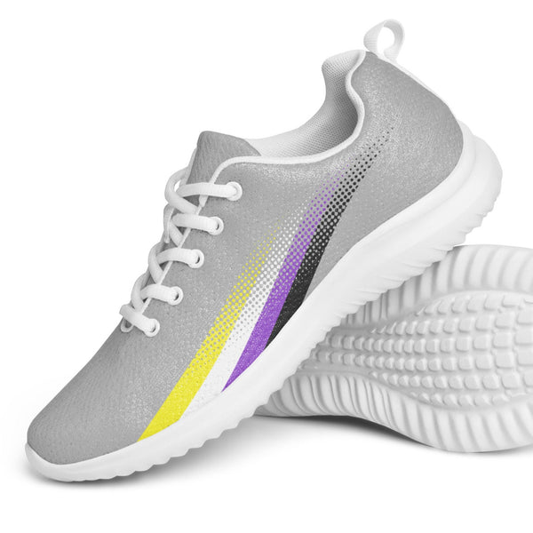 Non-Binary Pride Colors Original Gray Athletic Shoes