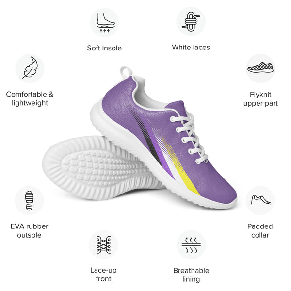Non-Binary Pride Colors Original Purple Athletic Shoes