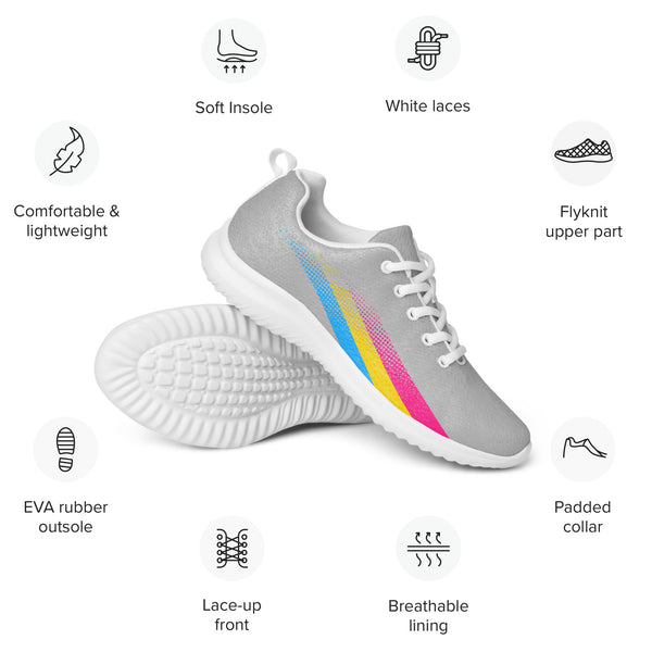 Pansexual Pride Colors Original Gray Athletic Shoes