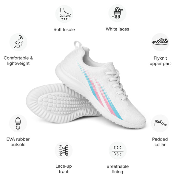 Transgender Pride Colors Original White Athletic Shoes