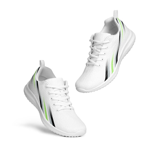 Modern Agender Pride White Athletic Shoes