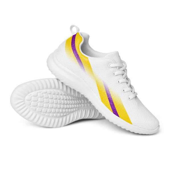 Modern Intersex Pride White Athletic Shoes