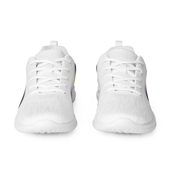 Modern Non-Binary Pride White Athletic Shoes