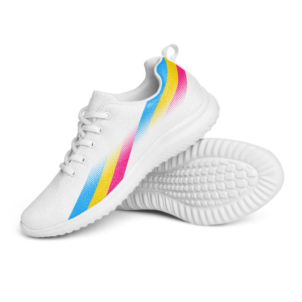 Modern Pansexual Pride White Athletic Shoes