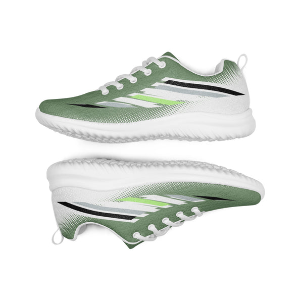 Agender Pride Modern Green Athletic Shoes