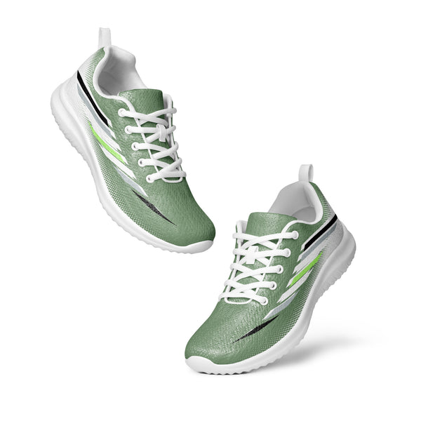 Agender Pride Modern Green Athletic Shoes