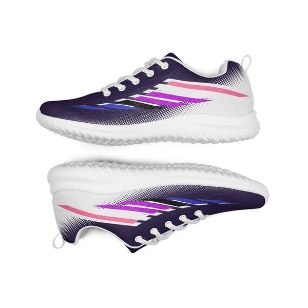 Genderfluid Pride Modern Navy Athletic Shoes