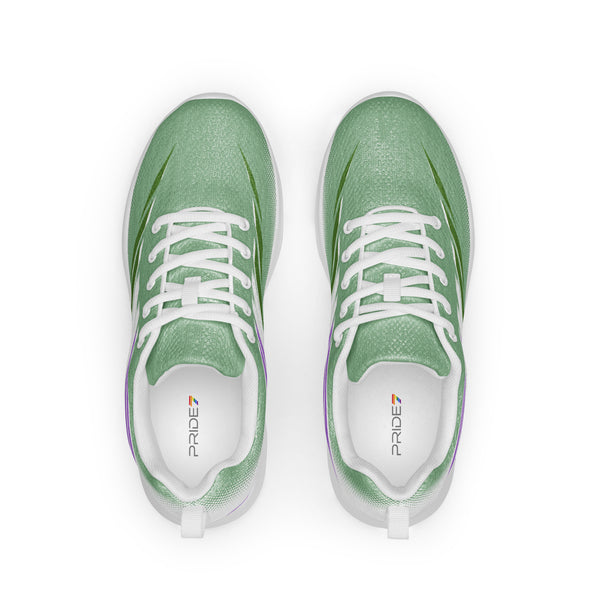 Genderqueer Pride Modern Green Athletic Shoes