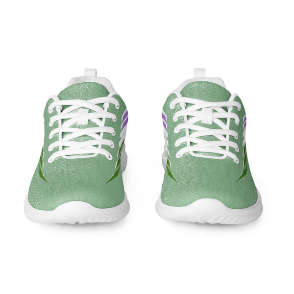 Genderqueer Pride Modern Green Athletic Shoes