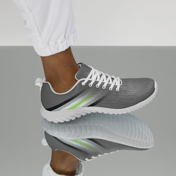 Agender Pride Colors Modern Gray Athletic Shoes - Men Sizes