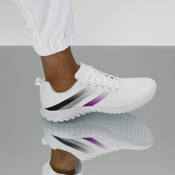 Asexual Pride Colors Modern White Athletic Shoes - Men Sizes