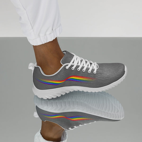 Original Gay Pride Colors Gray Athletic Shoes