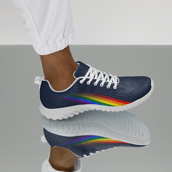Gay Pride Colors Original Navy Athletic Shoes - Men Sizes