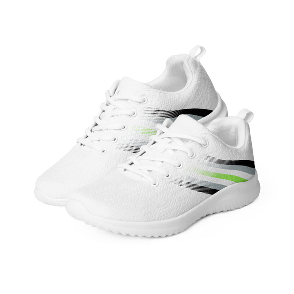 Agender Pride Colors Modern White Athletic Shoes - Men Sizes