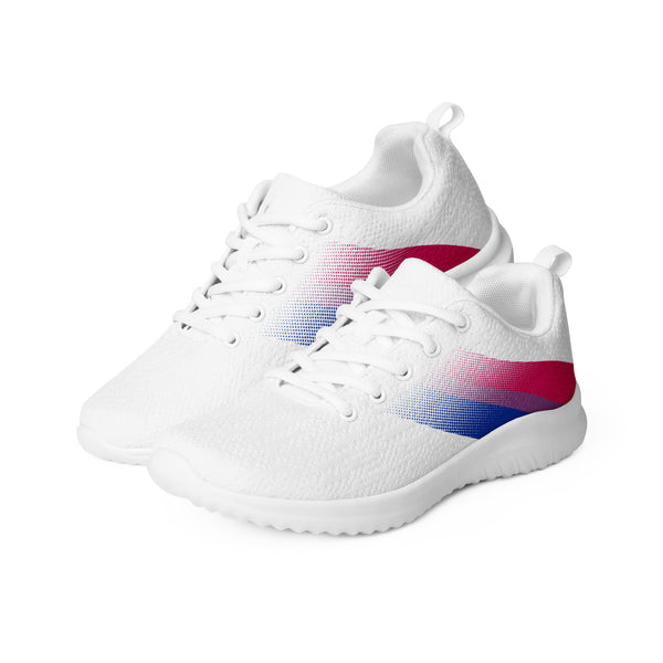Bisexual Pride Colors Modern White Athletic Shoes - Men Sizes