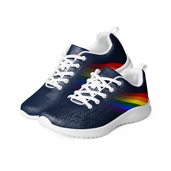 Gay Pride Colors Modern Navy Athletic Shoes - Men Sizes