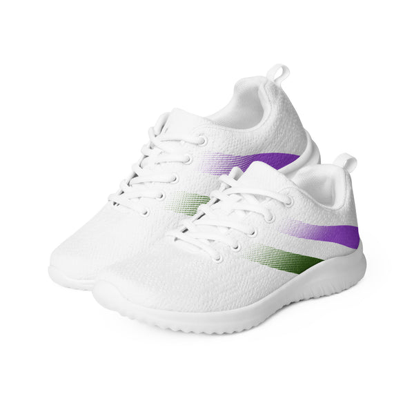 Genderqueer Pride Colors Modern White Athletic Shoes - Men Sizes