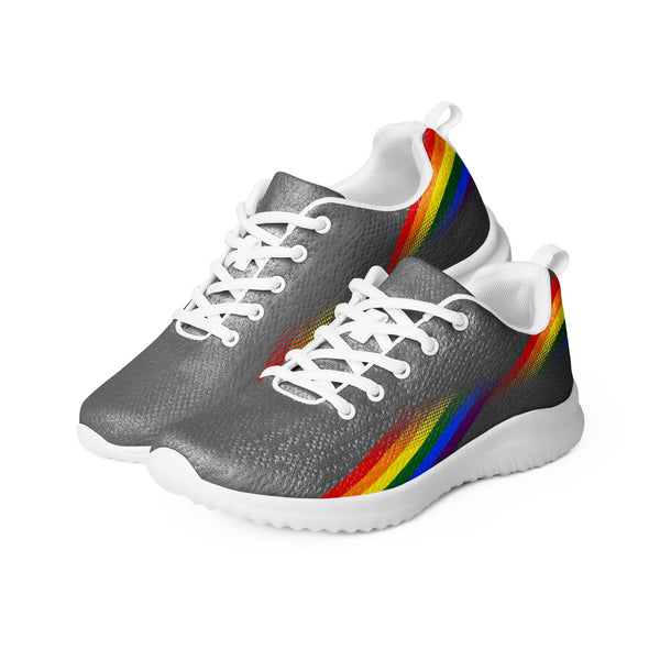 Modern Gay Pride Gray Athletic Shoes - Men Sizes