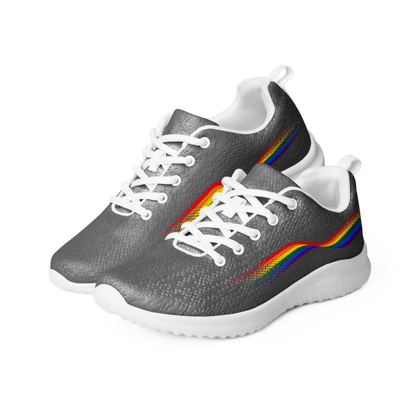 Original Gay Pride Colors Gray Athletic Shoes - Men Sizes
