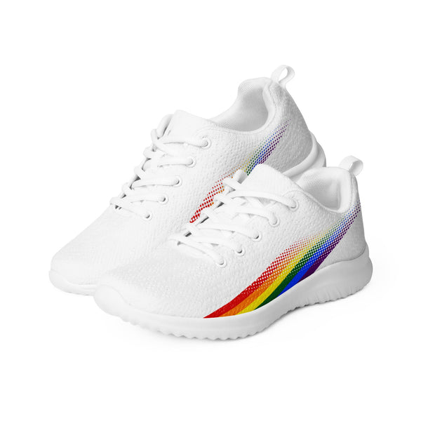 Gay Pride Colors Original White Athletic Shoes