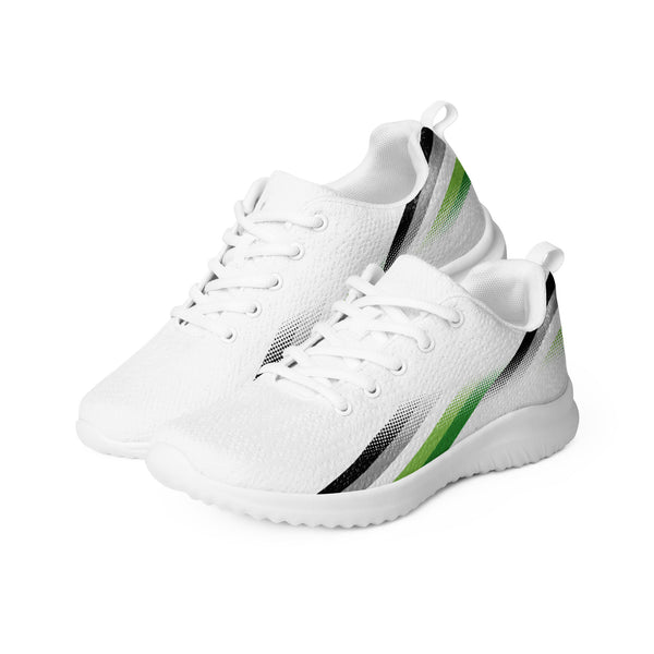 Modern Aromantic Pride White Athletic Shoes